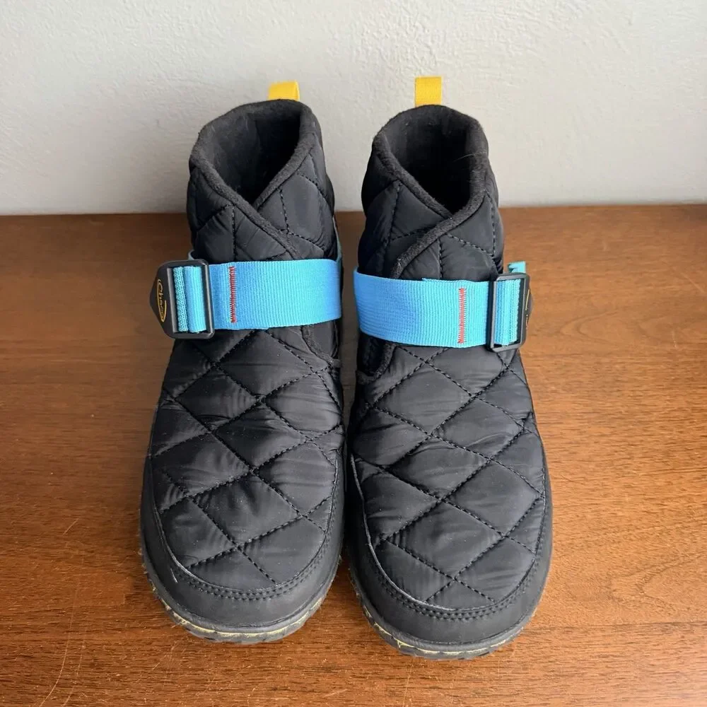 Chaco Ramble Puff Shoes Men’s 10.5 Black Insulated Camp Slippers Quilted Outdoor